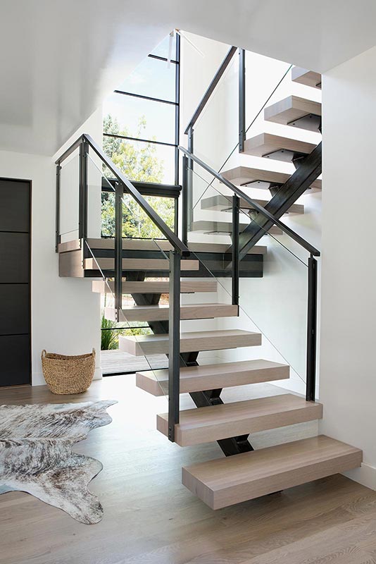 modern floating staircase
